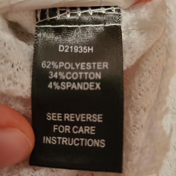 Aakaa oversized hooded sleeveless tunic sweater. White. Women size S. - Picture 11 of 12